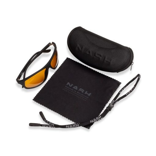Nash Black Wraps with Yellow Lenses
